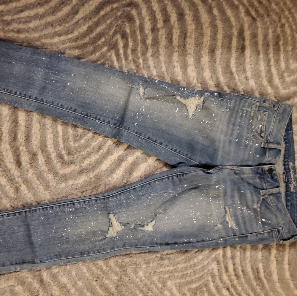 NWOT America Eagle size 10 bootcut sparked jeans